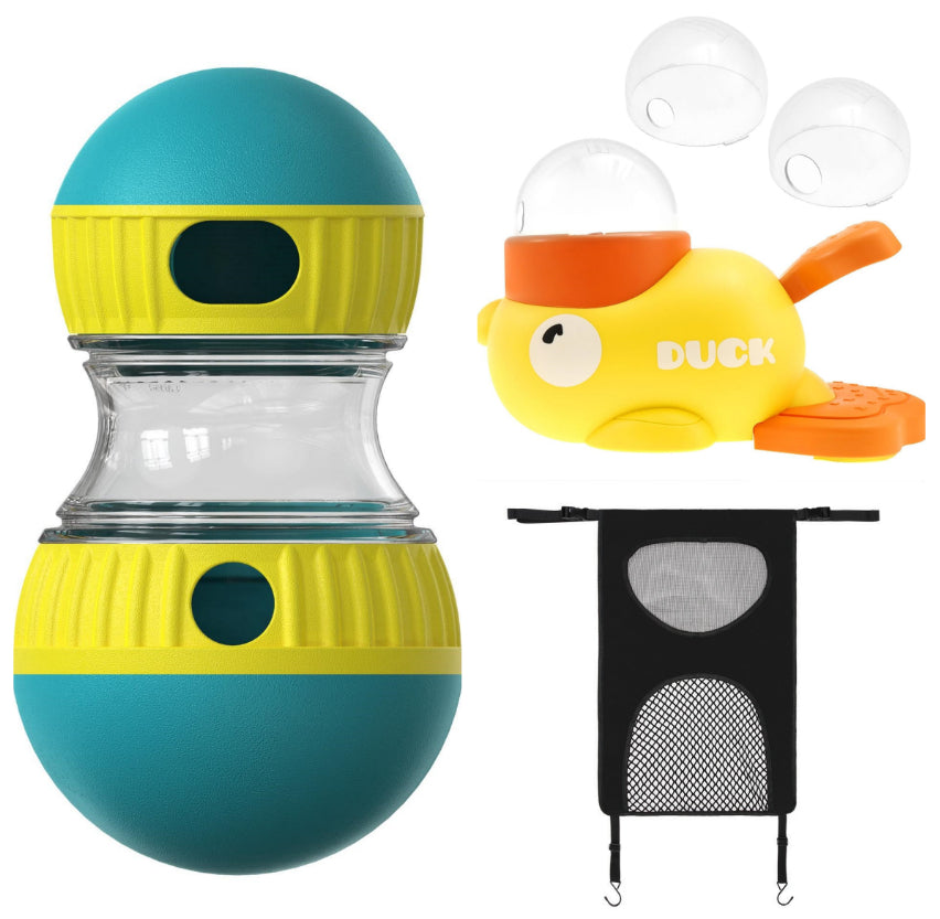 Jouet Distributeur de Croquettes pour Chiens – Balle Interactive & Puzzle Anti‑Glouton