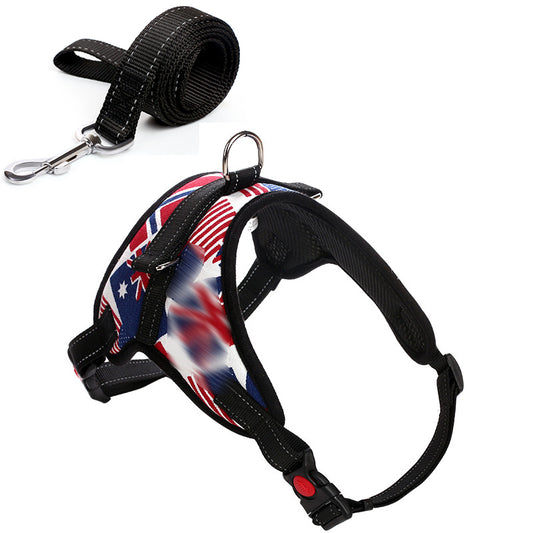 Harnais Camouflage avec Laisse – Anti‑Traction & Réglable pour Chiens