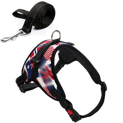 Harnais Camouflage avec Laisse – Anti‑Traction & Réglable pour Chiens