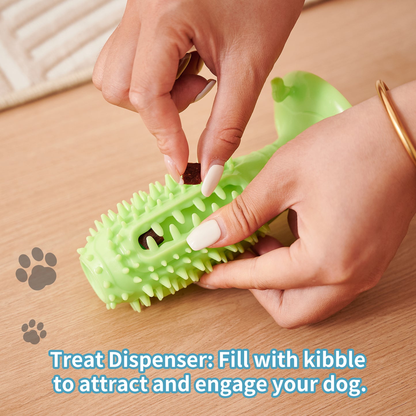 Lot de 4 Balles Interactives pour Chiens – Squeaky, Anti‑Morsure & Nettoyage des Dents