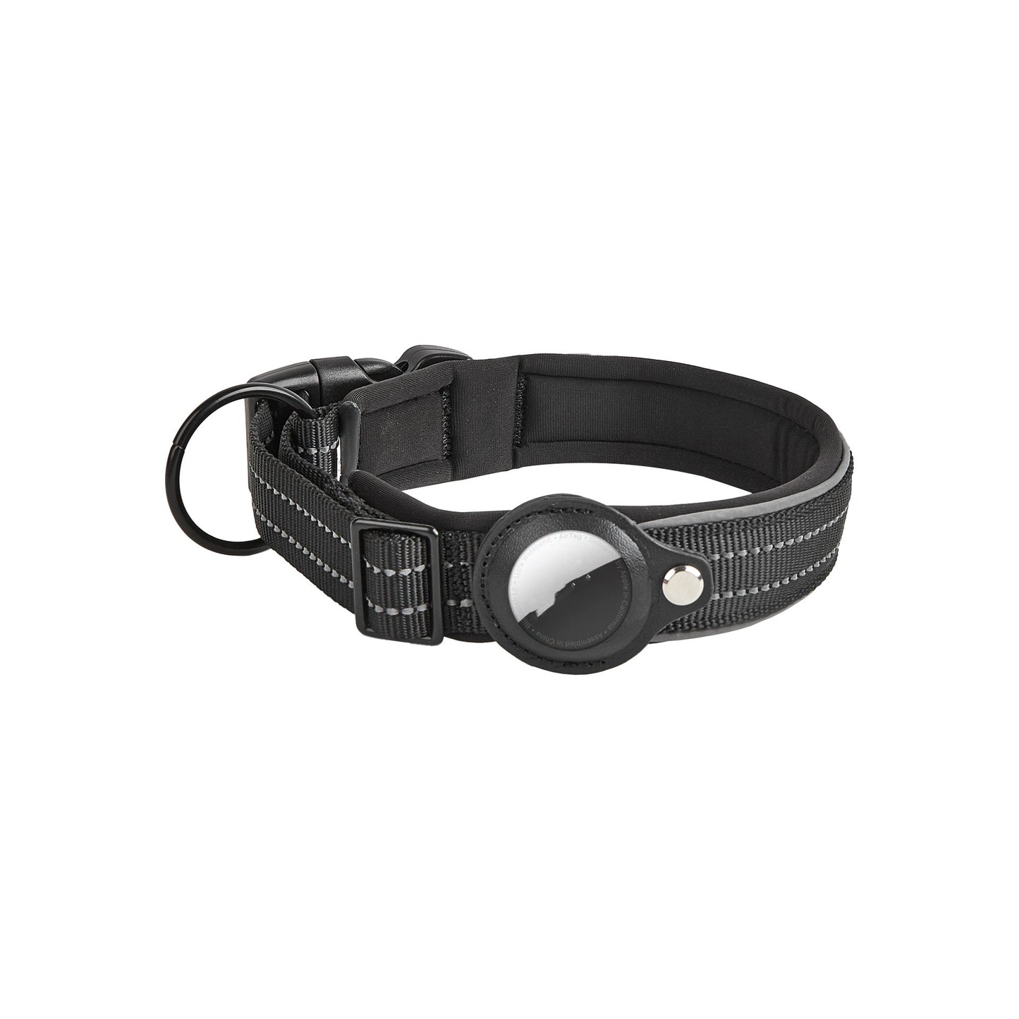 Collier en Cuir pour Chien & Chat avec Étui AirTag – Anti‑Perte & Localisation