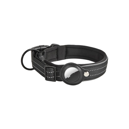 Collier en Cuir pour Chien & Chat avec Étui AirTag – Anti‑Perte & Localisation