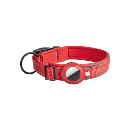 Collier en Cuir pour Chien & Chat avec Étui AirTag – Anti‑Perte & Localisation