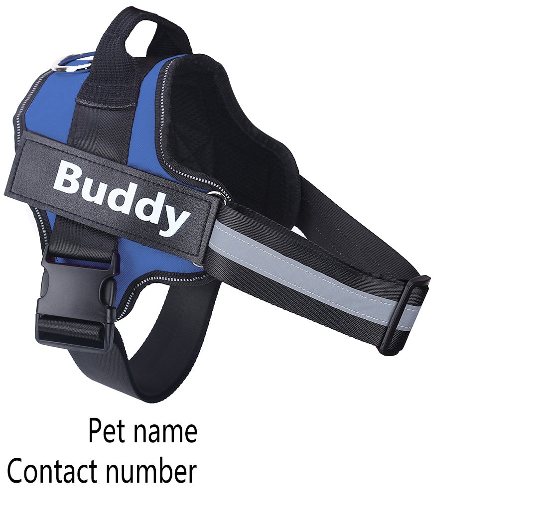 Harnais pour Chien Personnalisé – Anti‑Traction, Réfléchissant & Respirant