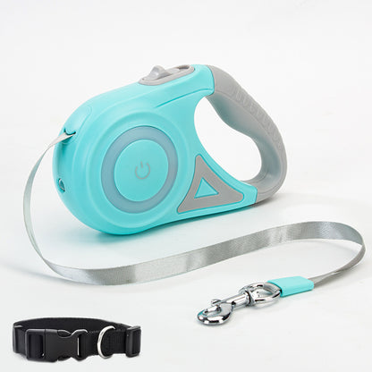 Laisse Rétractable avec Collier Lumineux – Pour Chien