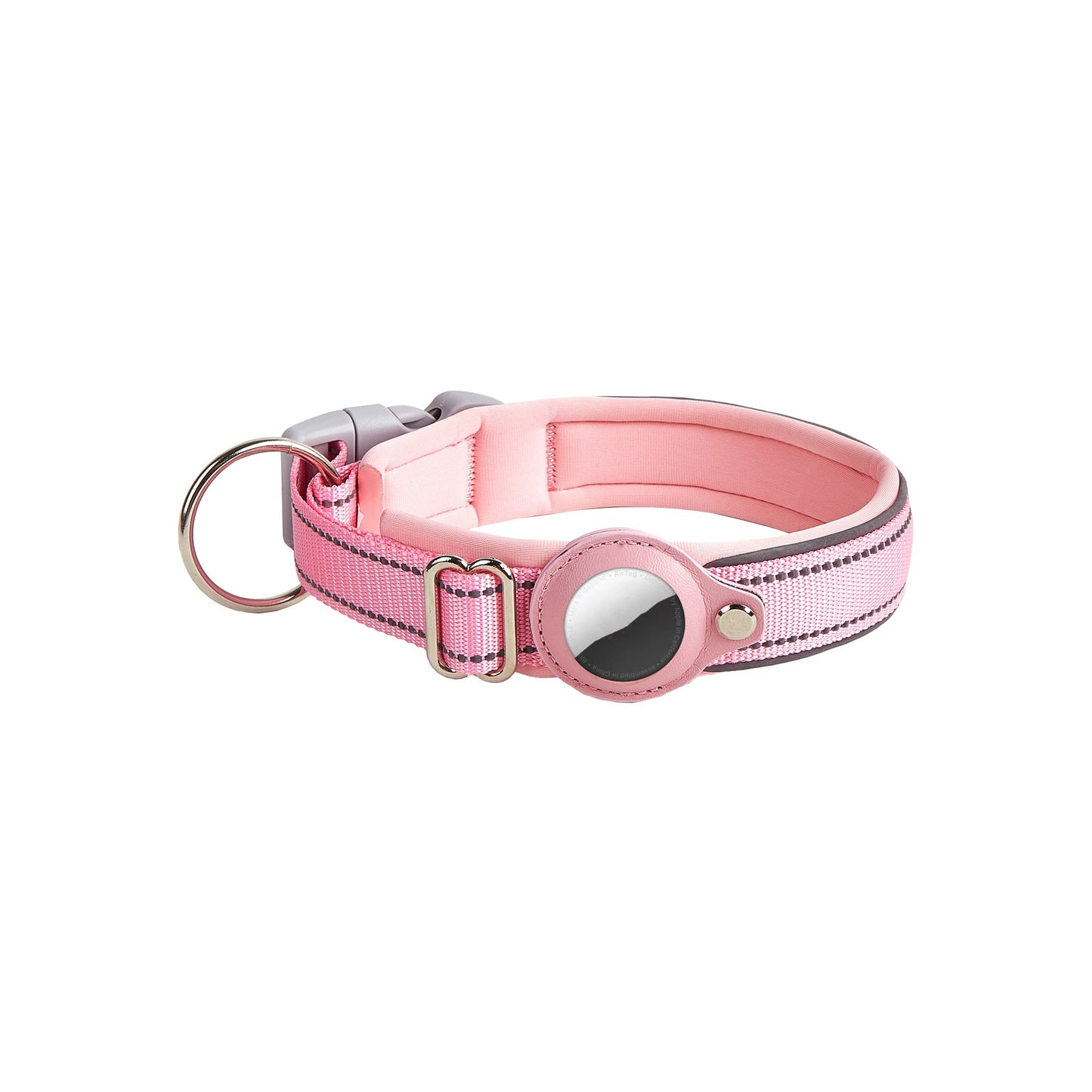 Collier en Cuir pour Chien & Chat avec Étui AirTag – Anti‑Perte & Localisation