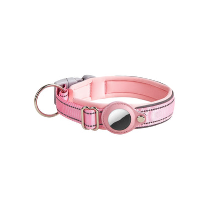 Collier en Cuir pour Chien & Chat avec Étui AirTag – Anti‑Perte & Localisation