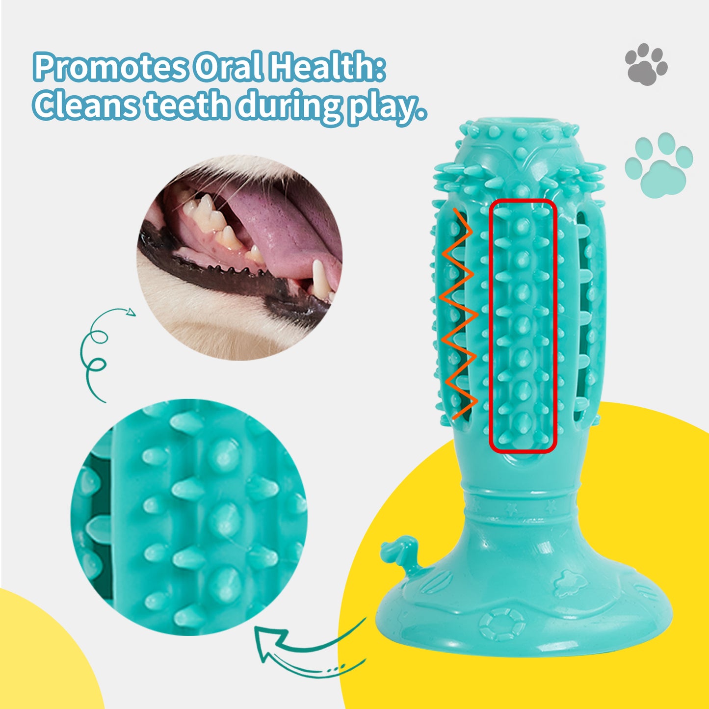 Lot de 4 Balles Interactives pour Chiens – Squeaky, Anti‑Morsure & Nettoyage des Dents