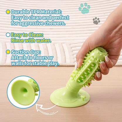 Lot de 4 Balles Interactives pour Chiens – Squeaky, Anti‑Morsure & Nettoyage des Dents