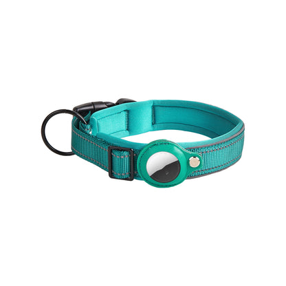 Collier en Cuir pour Chien & Chat avec Étui AirTag – Anti‑Perte & Localisation