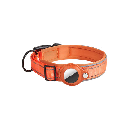 Collier en Cuir pour Chien & Chat avec Étui AirTag – Anti‑Perte & Localisation