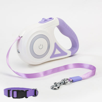 Laisse Rétractable avec Collier Lumineux – Pour Chien