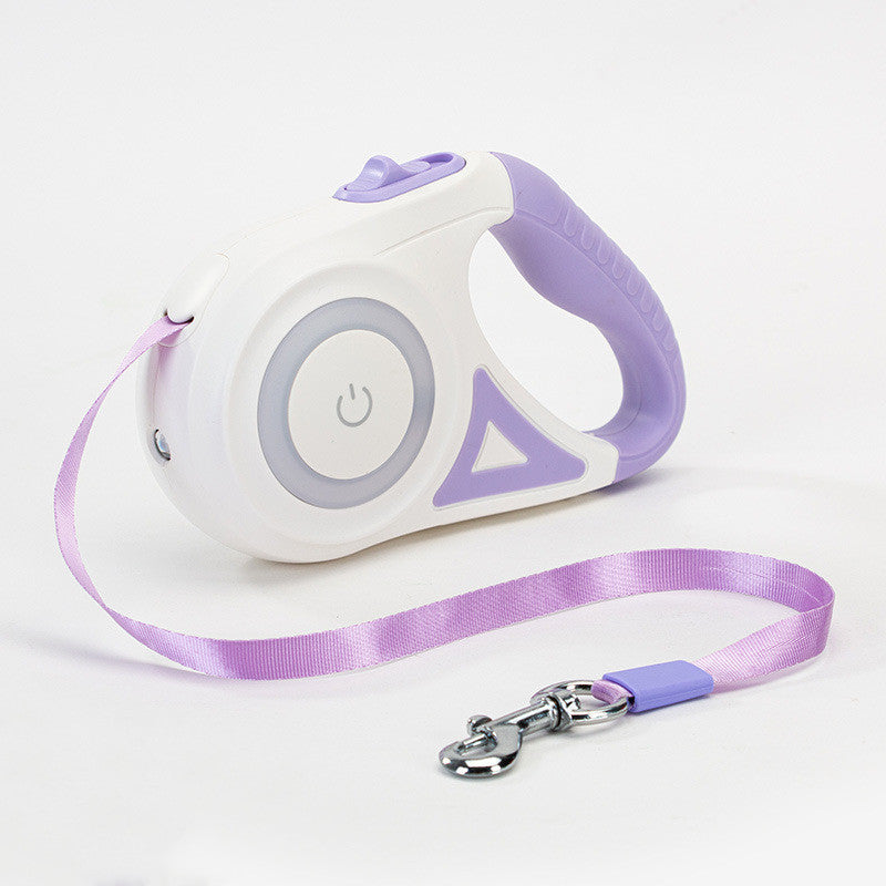 Laisse Rétractable avec Collier Lumineux – Pour Chien